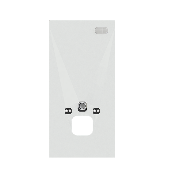 white glass toilet cistern