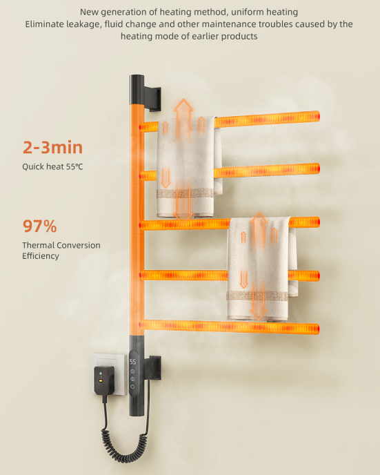 swivel heated towel rail efficiency swivel heated towel rail efficiency